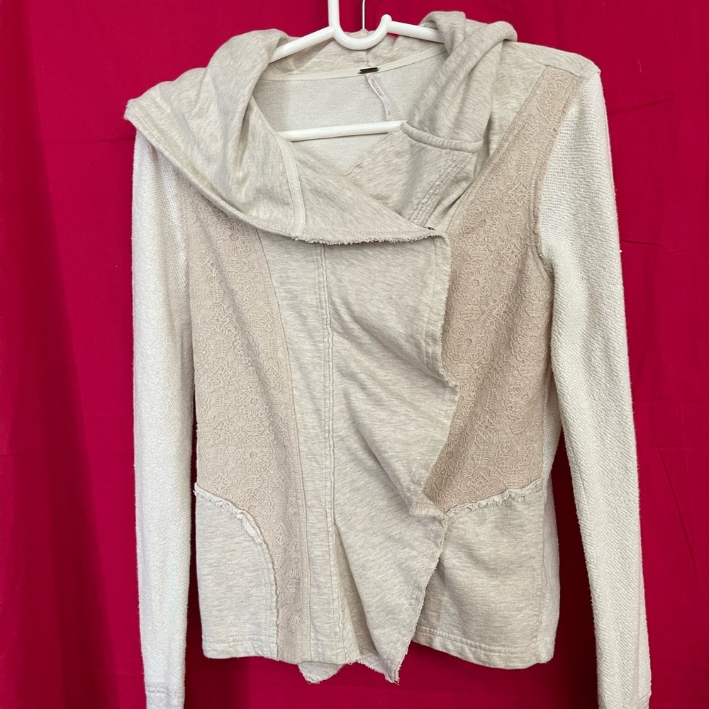 Free People Cream and Beige Women's Cardigan